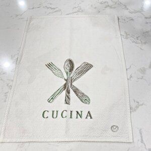 Vanderpool & McCoy Cucina Tea Dish Towel White 100% Cotton Made in France